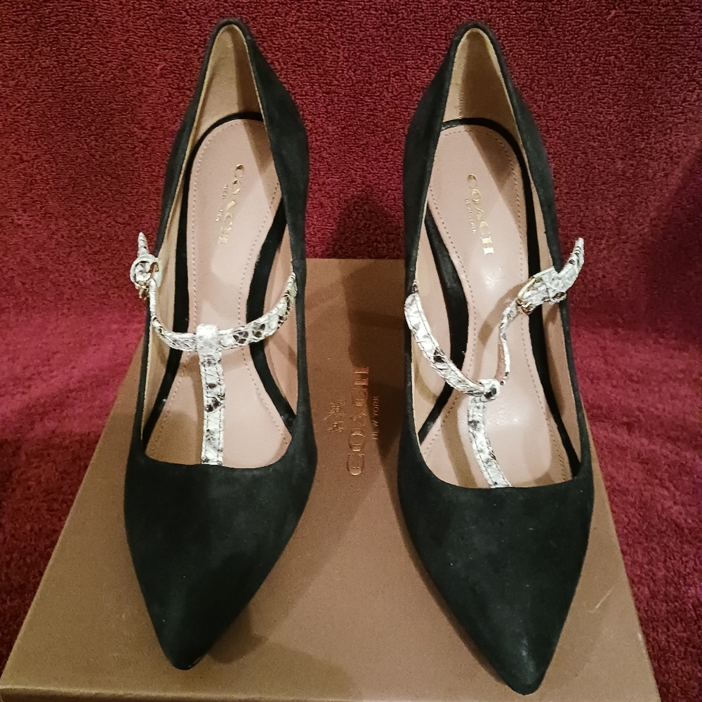 Authentic Strapped COACH Heels w/Snake Print-UNBELIEVABLE MARKDOWN PRICE OF $80!